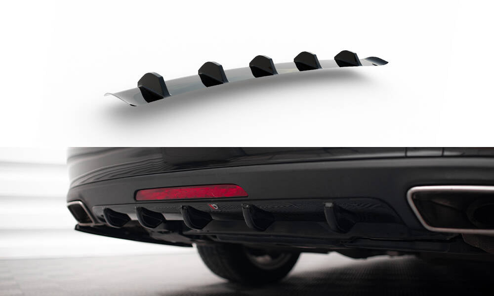 Diffusor Heck Ansatz passend für Mercedes-Benz CLS C218 / C218 Facelift schwarz Hochglanz – Ansicht 2