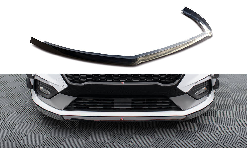 Street+ Spoilerlippe Front Ansatz V.6 passend für Ford Fiesta Mk8 ST / ST-Line schwarz Hochglanz – Ansicht 2