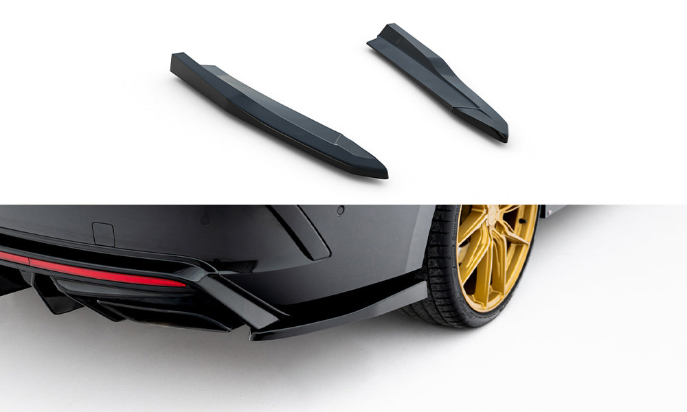 Heck Ansatz Flaps Diffusor V.4 passend für Skoda Octavia RS Liftback / Combi Mk4 Facelift schwarz Hochglanz – Ansicht 2