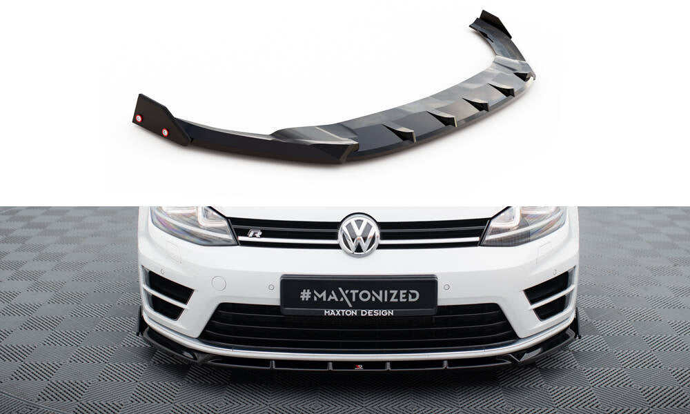 Street+ Spoilerlippe Front Ansatz V.5 + Flaps passend für VW Golf R / R-Line Mk7 – Ansicht 2