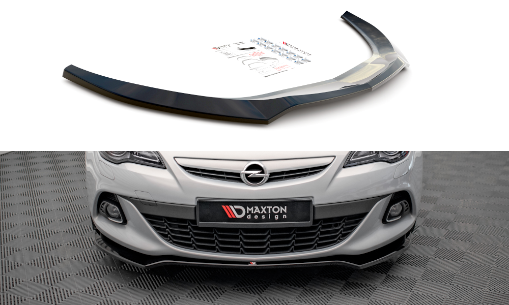 Street+ Spoilerlippe Front Ansatz V.2 passend für Opel Astra GTC OPC-Line J schwarz Hochglanz – Ansicht 2