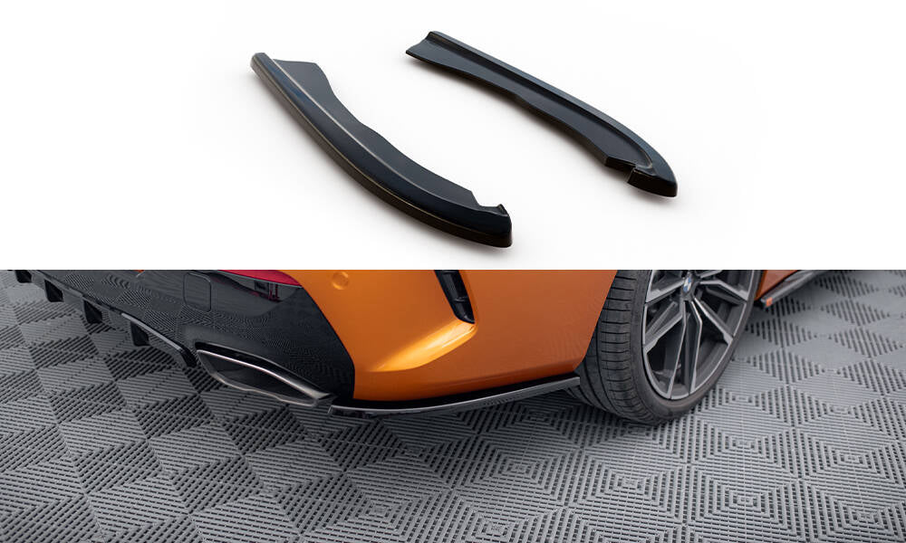 Heck Ansatz Flaps Diffusor V.1 passend für BMW 4er M440i G22 / G23 / G22 Facelift / G23 Facelift schwarz Hochglanz – Ansicht 2