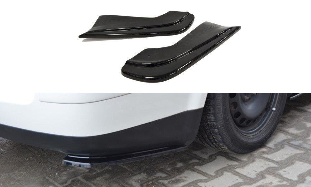 Heck Ansatz Flaps Diffusor passend für VW PASSAT B5 Kombi schwarz Hochglanz – Ansicht 2