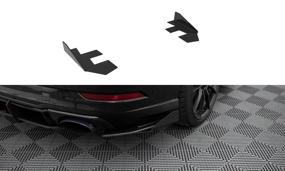 Hintere Seiten Flaps passend für Audi RS3 Limousine 8V Facelift schwarz Hochglanz – Ansicht 2