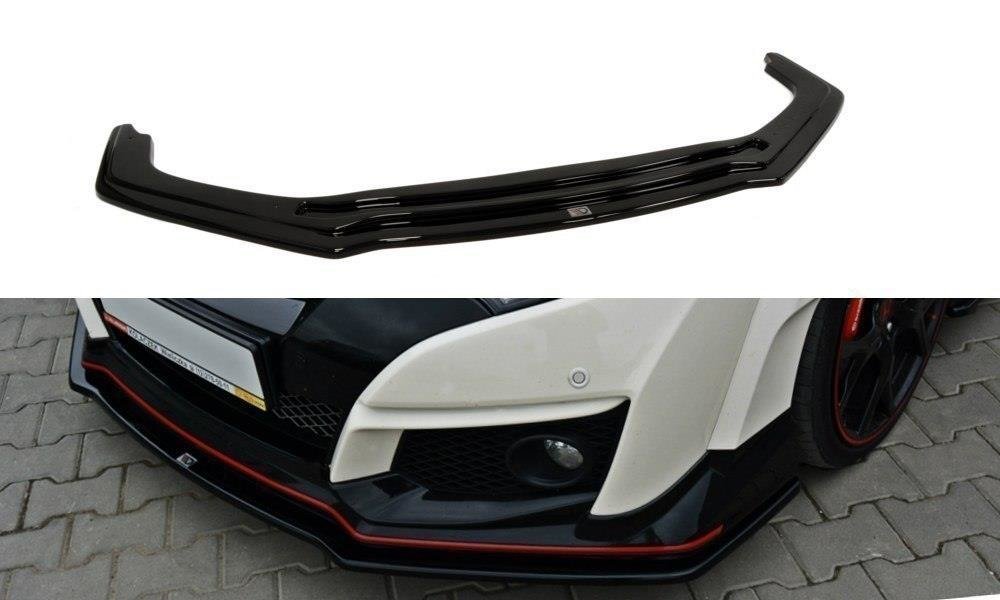 Street+ Spoilerlippe Front Ansatz passend für v.1 HONDA CIVIC IX TYPE R schwarz Hochglanz – Ansicht 2