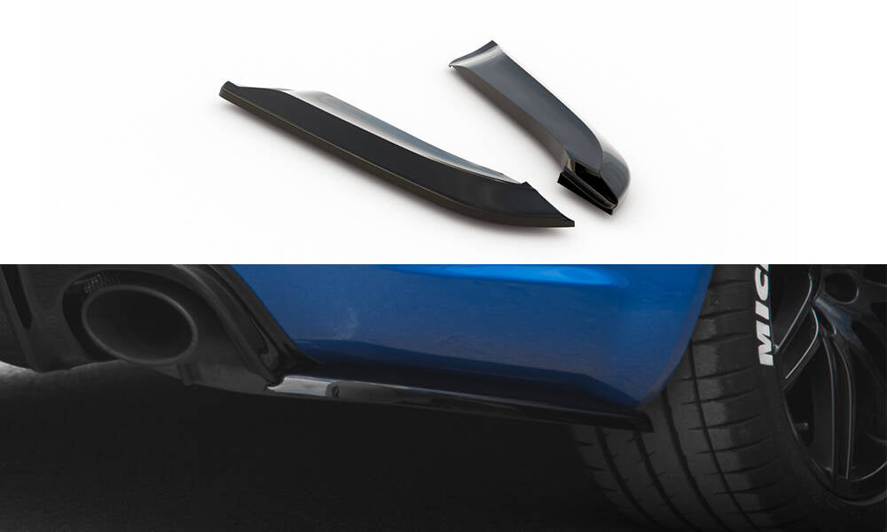 Heck Ansatz Flaps Diffusor V.2 passend für Audi RS4 Limousine B7 schwarz Hochglanz – Ansicht 2
