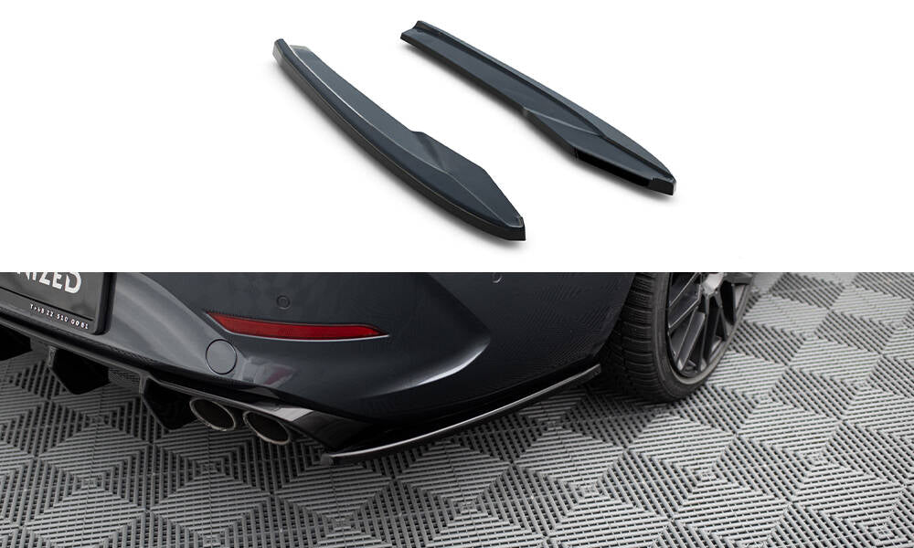 Heck Ansatz Flaps Diffusor V.2 passend für Cupra Leon ST Mk1 Facelift schwarz Hochglanz – Ansicht 2
