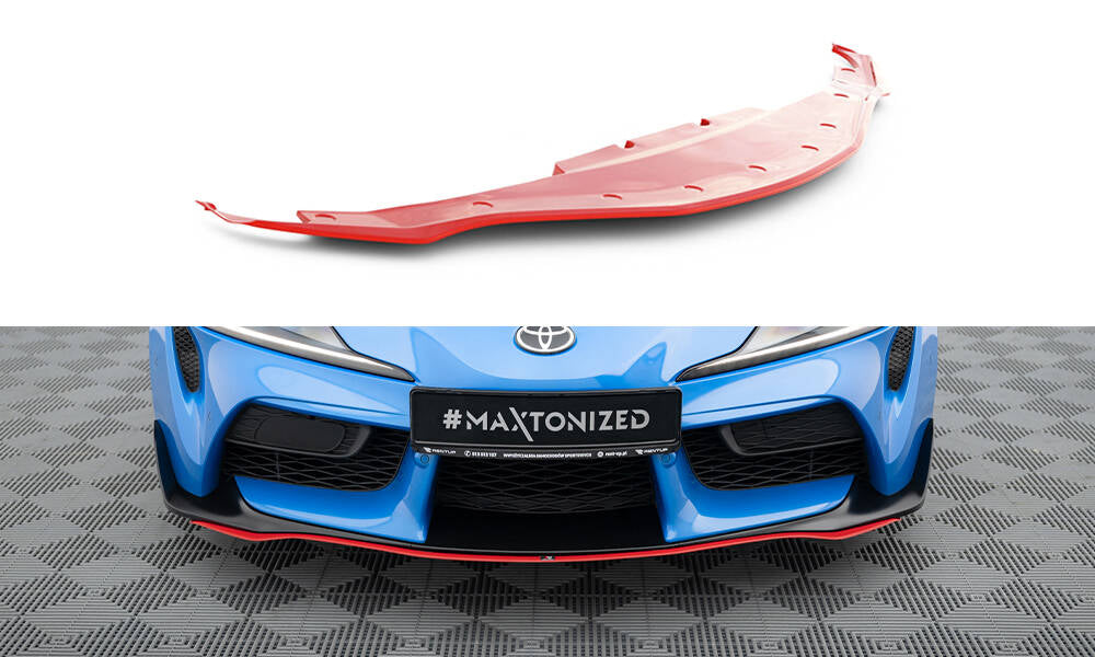 Street+ Spoilerlippe Front Ansatz V.3 passend für Toyota Supra Mk5 schwarz Hochglanz – Ansicht 2