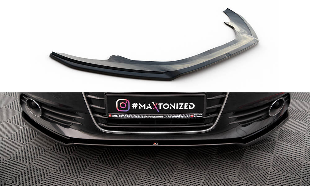 Street+ Spoilerlippe Front Ansatz V.1 passend für Audi A6 C7 schwarz Hochglanz – Ansicht 2