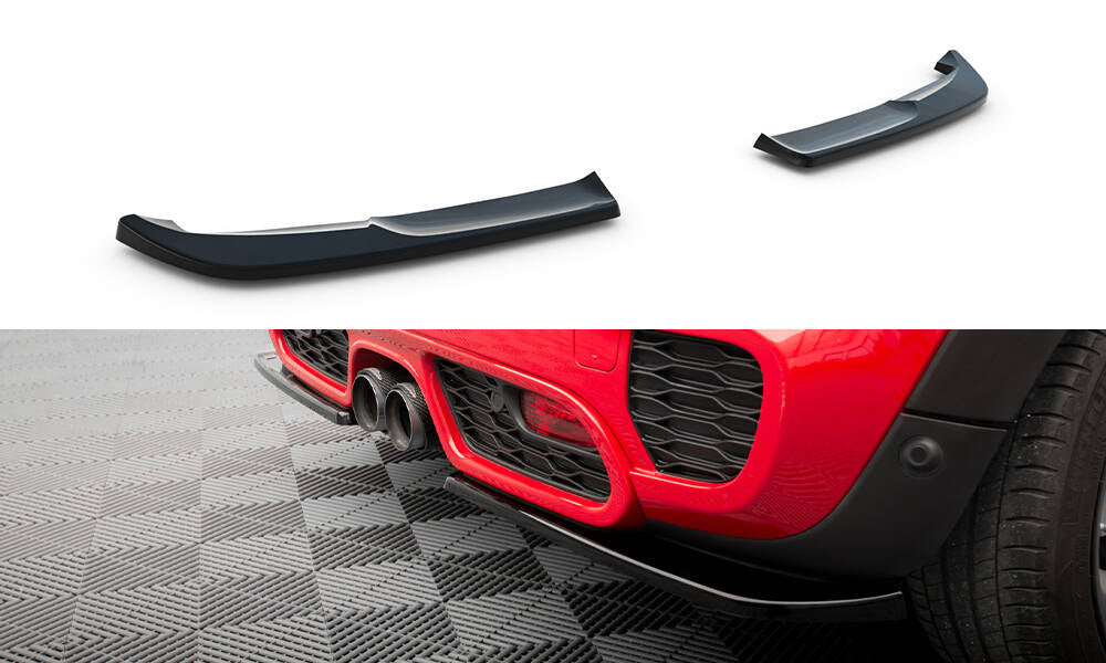 Heck Ansatz Flaps Diffusor passend für Mini Cooper S John Copper Works F56 schwarz Hochglanz – Ansicht 2