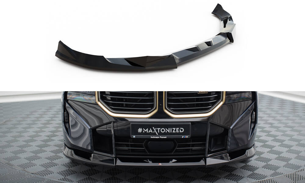 Street+ Spoilerlippe Front Ansatz V.2 passend für BMW XM G09 schwarz Hochglanz – Ansicht 2