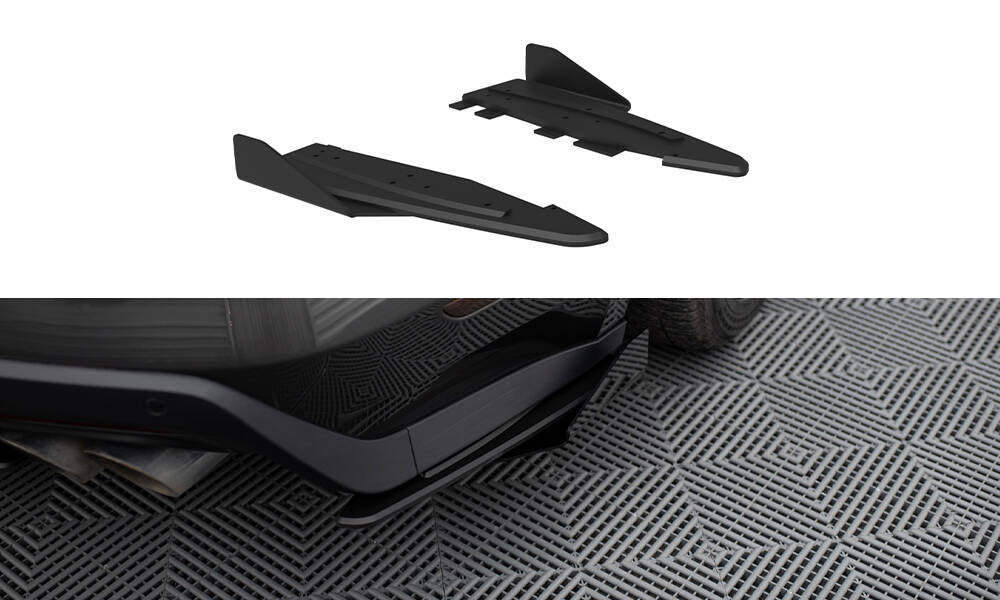 Street Pro Heck Ansatz Flaps Diffusor + Flaps passend für Ford Mustang GT Mk6  schwarz Hochglanz – Ansicht 2