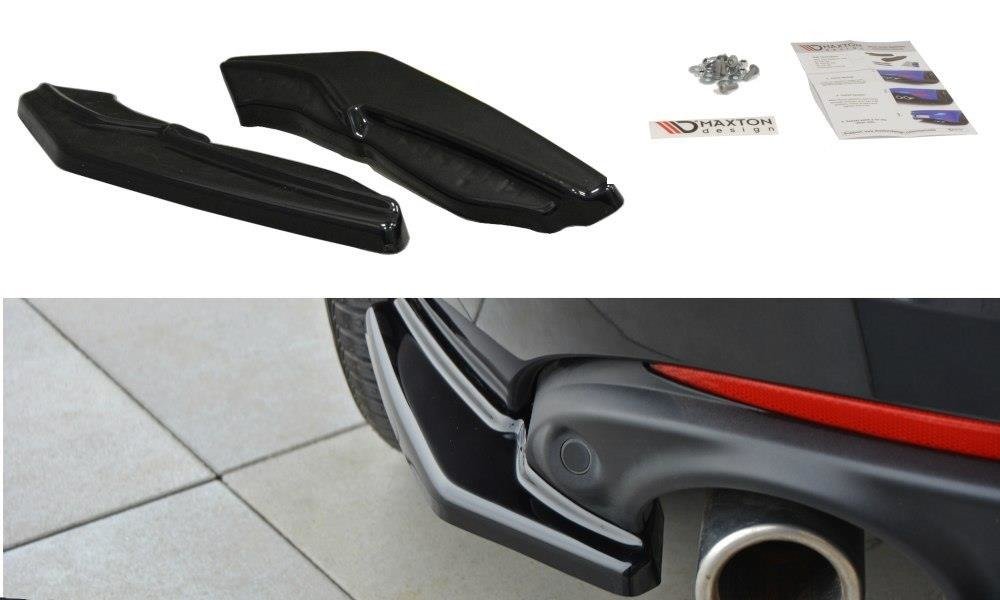 Heck Ansatz Flaps Diffusor passend für Renault Laguna mk 3 Coupe schwarz Hochglanz – Ansicht 2