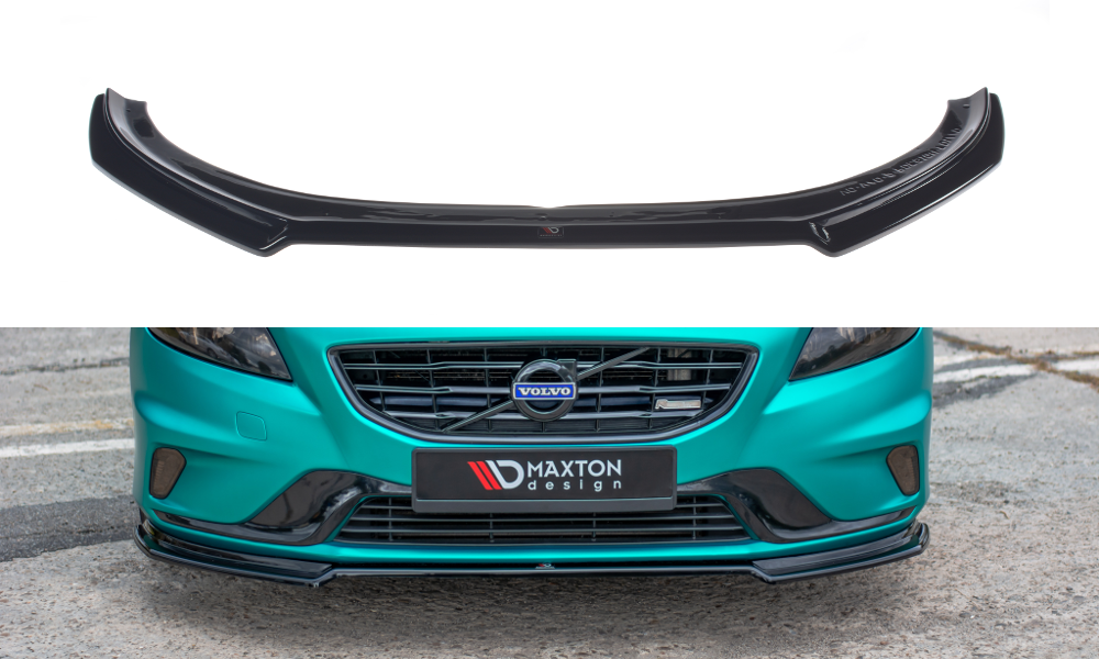 Street+ Spoilerlippe Front Ansatz passend für Volvo V40 R-design schwarz Hochglanz – Ansicht 2