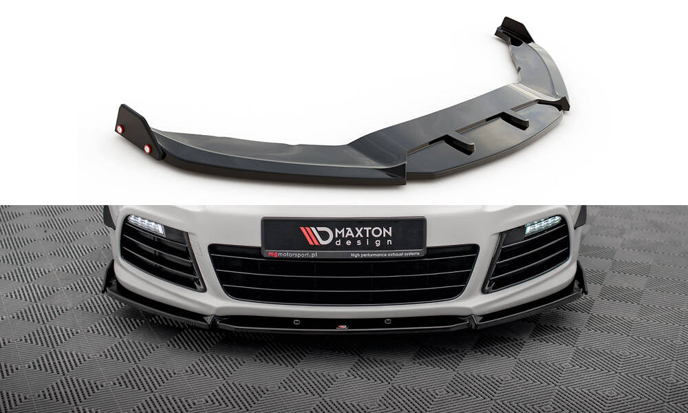 Street+ Spoilerlippe Front Ansatz V.3 + Flaps passend für VW Scirocco R Mk3 – Ansicht 2