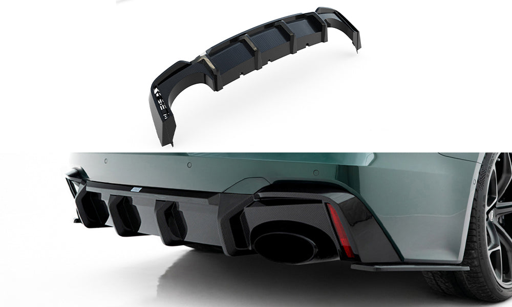 Prepreg Carbon Fiber Diffusor Heck Ansatz passend für Audi RS7 C8 C8  (version mitout towbar) – Ansicht 2