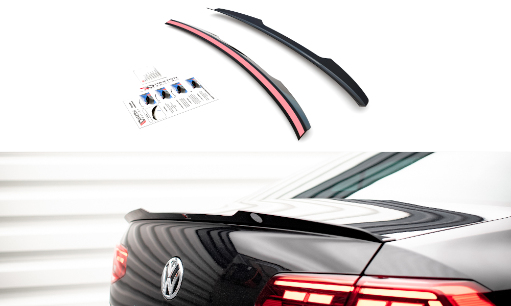 Heckspoiler Lippe VW Passat Limousine B8 Facelift schwarz Hochglanz – Ansicht 2