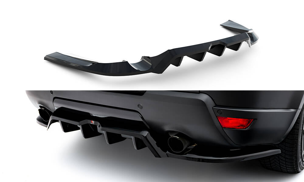Street+ Mittlerer Diffusor RACE passend für Land Rover Range Rover Sport Mk2 schwarz Hochglanz – Ansicht 2