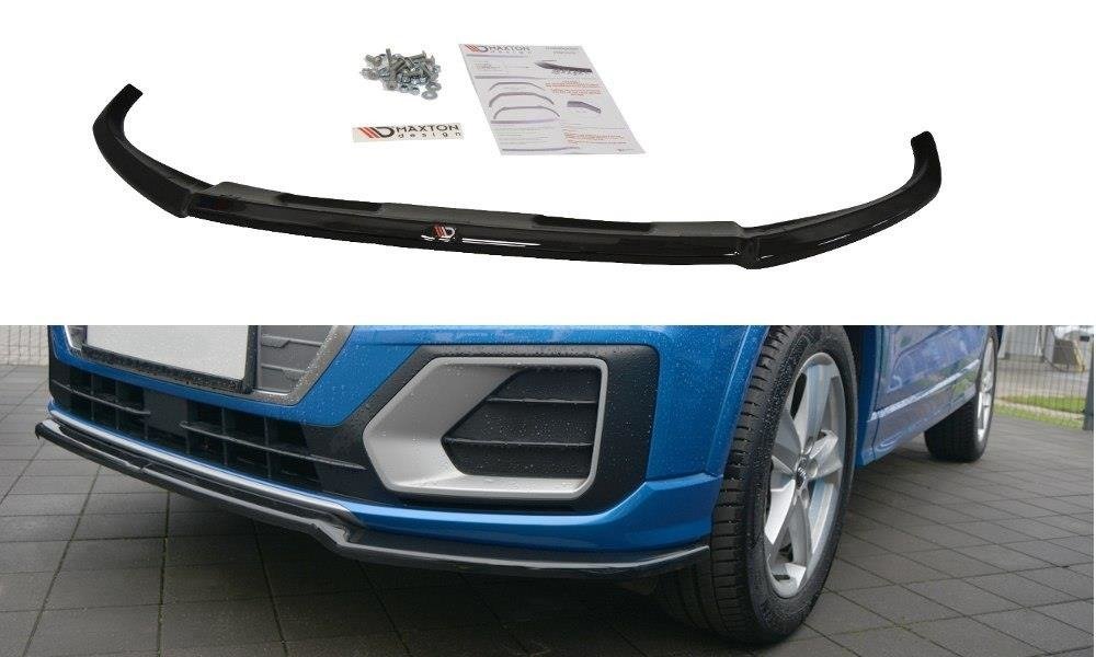 Street+ Spoilerlippe Front Ansatz passend für Audi Q2 Mk.1 schwarz Hochglanz – Ansicht 2