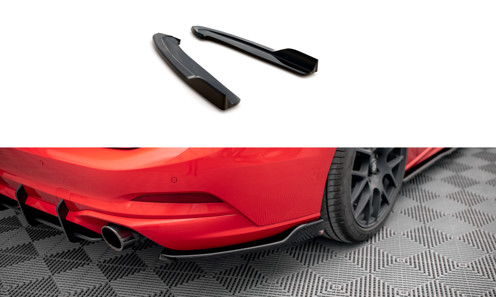 Heck Ansatz Flaps Diffusor V.6 passend für Ford Focus Kombi ST Mk4 schwarz Hochglanz – Ansicht 2
