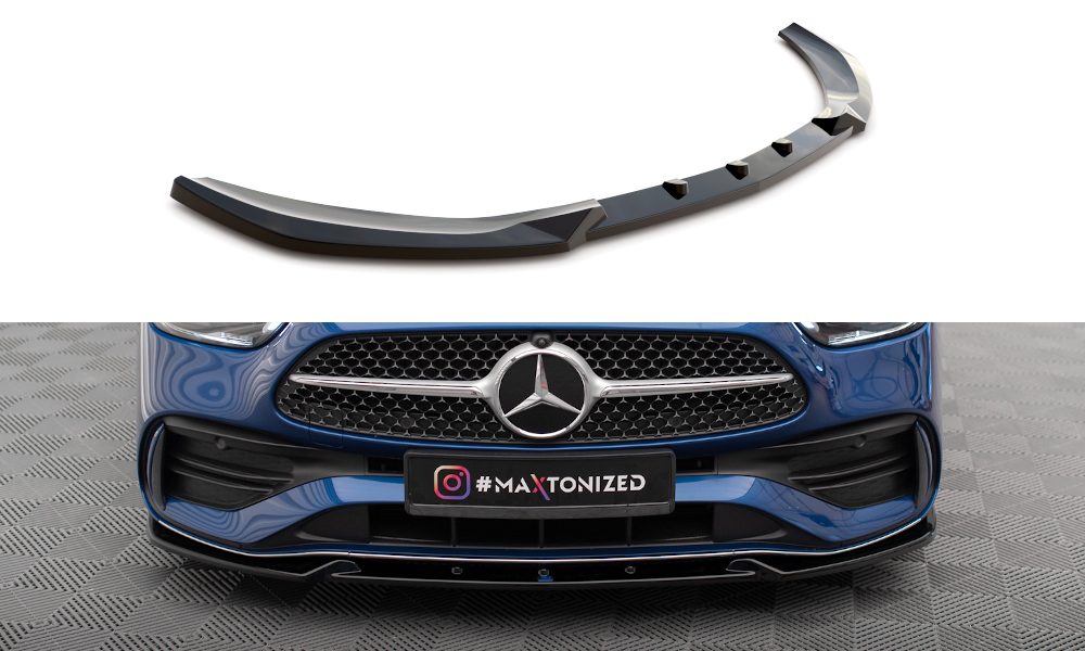 Street+ Spoilerlippe Front Ansatz V.1 passend für Mercedes-Benz C AMG-Line / 43 AMG W206 schwarz Hochglanz – Ansicht 2
