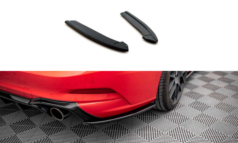 Heck Ansatz Flaps Diffusor V.7 passend für Ford Focus Kombi ST Mk4 schwarz Hochglanz – Ansicht 2