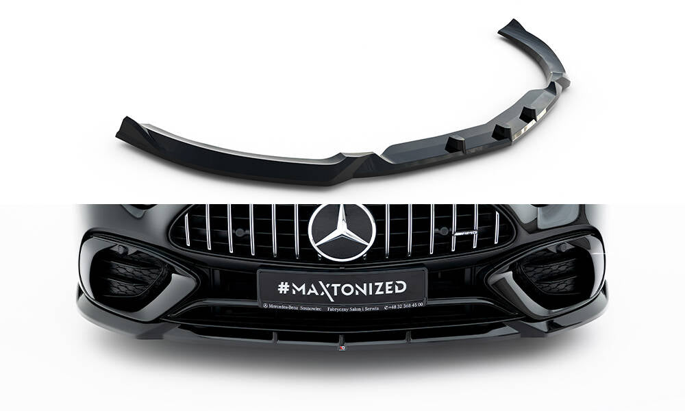 Street+ Spoilerlippe Front Ansatz passend für Mercedes-AMG SL 63 R232 schwarz Hochglanz – Ansicht 2