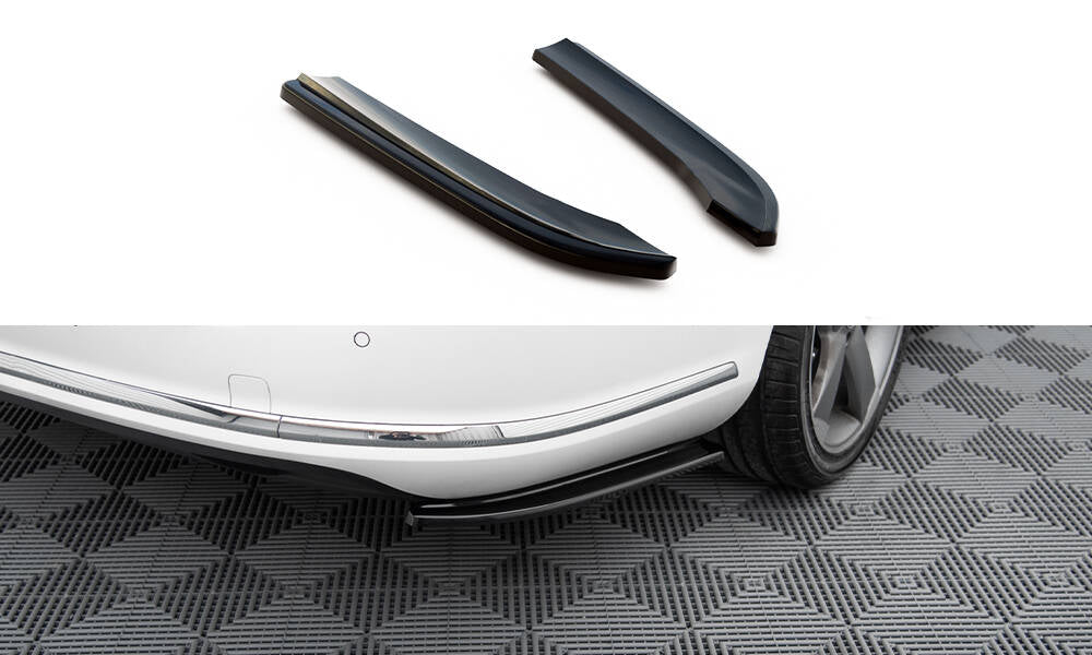 Heck Ansatz Flaps Diffusor passend für VW Passat Variant B7 schwarz Hochglanz – Ansicht 2