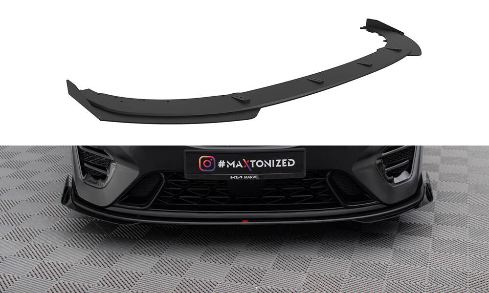 Street Pro Street+ Spoilerlippe Front Ansatz + Flaps passend für Kia Proceed GT Mk3 Facelift / Ceed GT / GT - Line Mk1 Facelift  schwarz Hochglanz – Ansicht 2