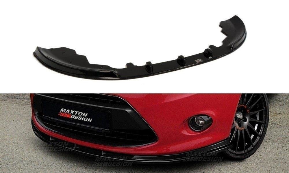Street+ Spoilerlippe Front Ansatz passend für Ford Fiesta Mk7 schwarz Hochglanz – Ansicht 2