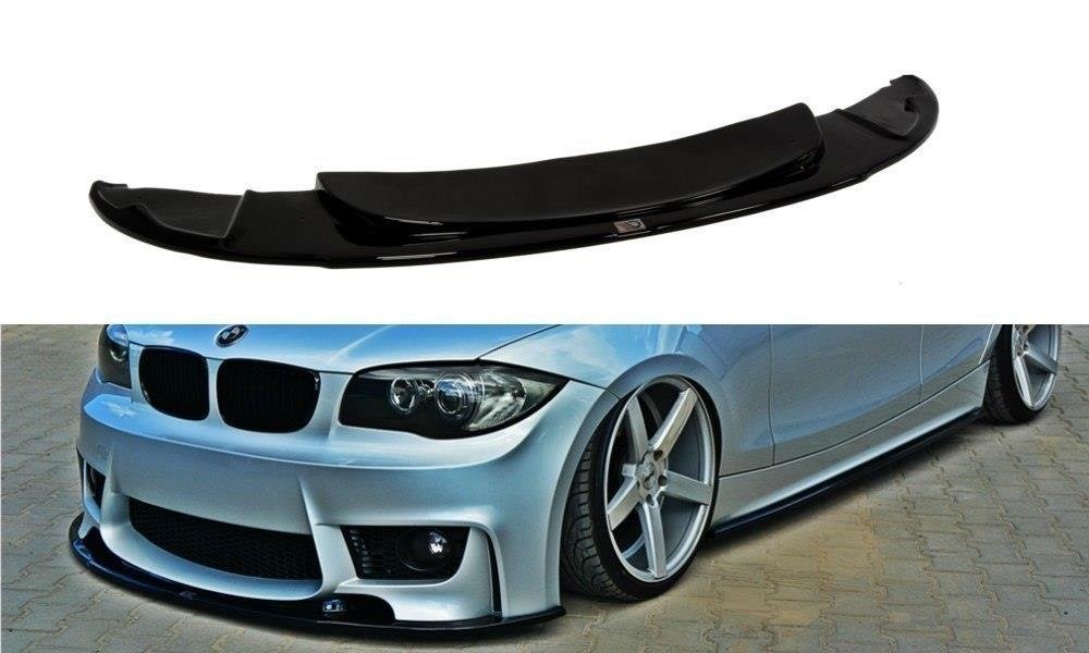 Street+ Spoilerlippe Front Ansatz passend für BMW 1er E87 M-Design schwarz Hochglanz – Ansicht 2