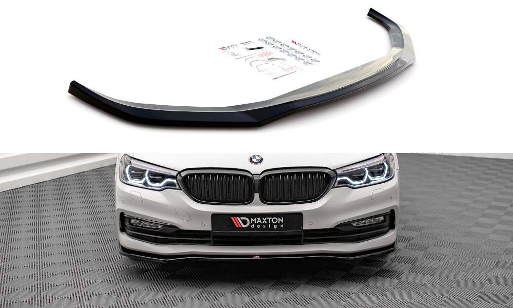 Street+ Spoilerlippe Front Ansatz V.1 passend für BMW 5er G30 / G31 schwarz Hochglanz – Ansicht 2