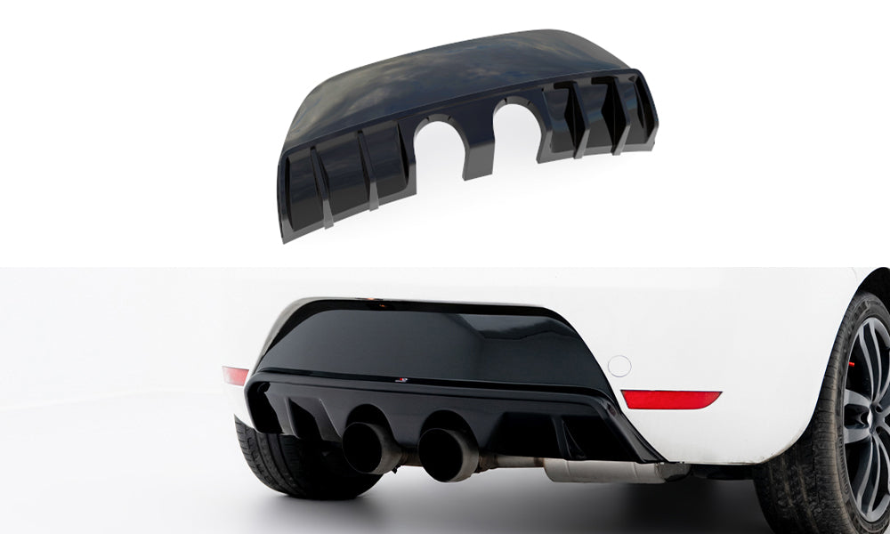 Diffusor Heck Ansatz passend für Seat Leon Cupra/ FR Mk2  schwarz Hochglanz – Ansicht 2