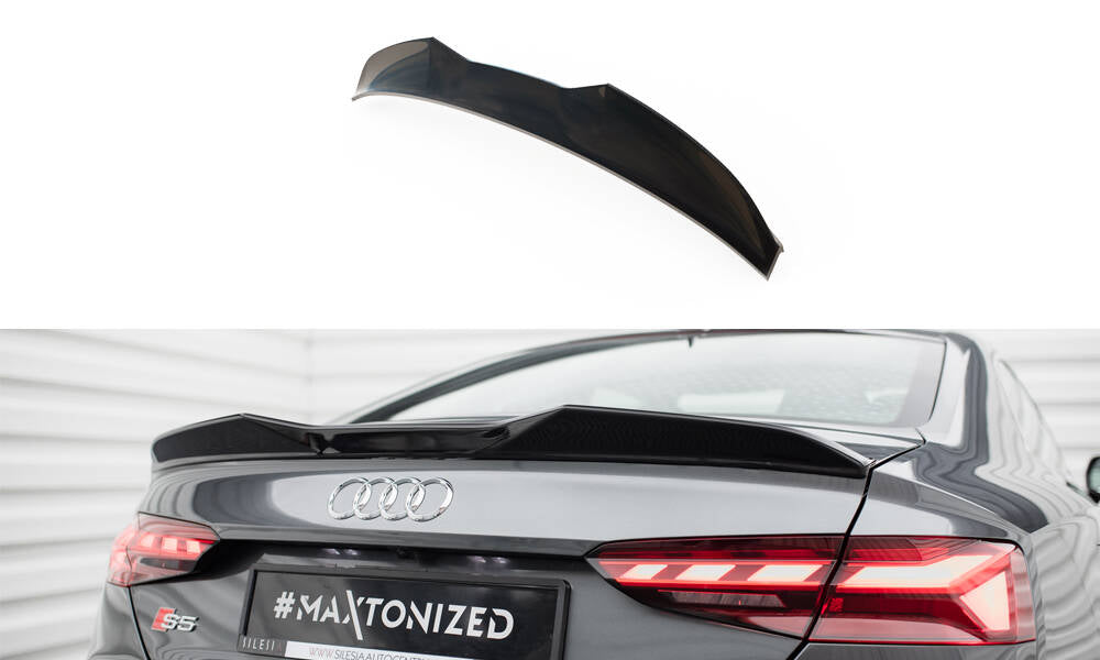 Heckspoiler Lippe 3D Audi S5 Coupe / A5 S-Line / A5 Coupe F5 Facelift schwarz Hochglanz – Ansicht 2