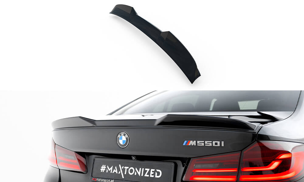 Heckspoiler Lippe 3D BMW 5er Standard / M-Paket / M550 Limousine G30 / G30 Facelift  schwarz Hochglanz – Ansicht 2
