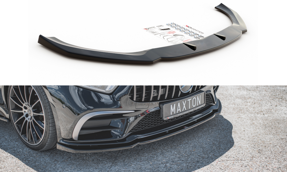Street+ Spoilerlippe Front Ansatz V.2 passend für Mercedes-AMG CLS 53 C257 schwarz Hochglanz – Ansicht 2