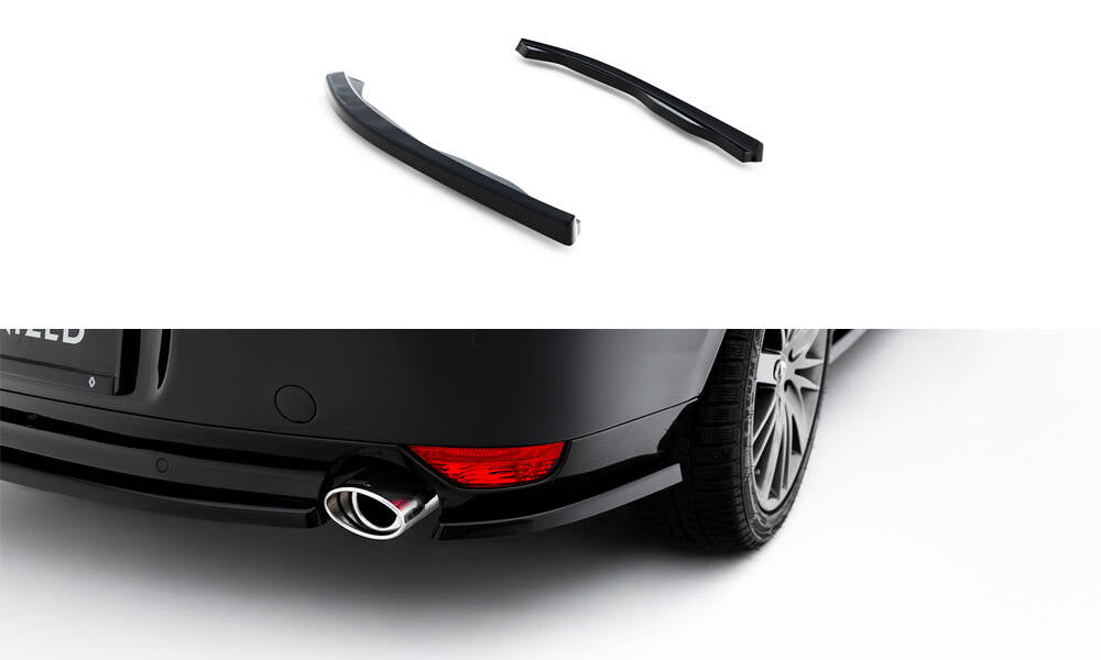 Heck Ansatz Flaps Diffusor passend für Renault Laguna Hatchback GT Mk3 schwarz Hochglanz – Ansicht 2