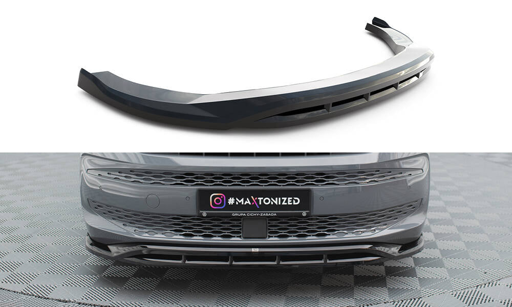 Street+ Spoilerlippe Front Ansatz V.1 passend für VW Multivan T7 schwarz Hochglanz – Ansicht 2