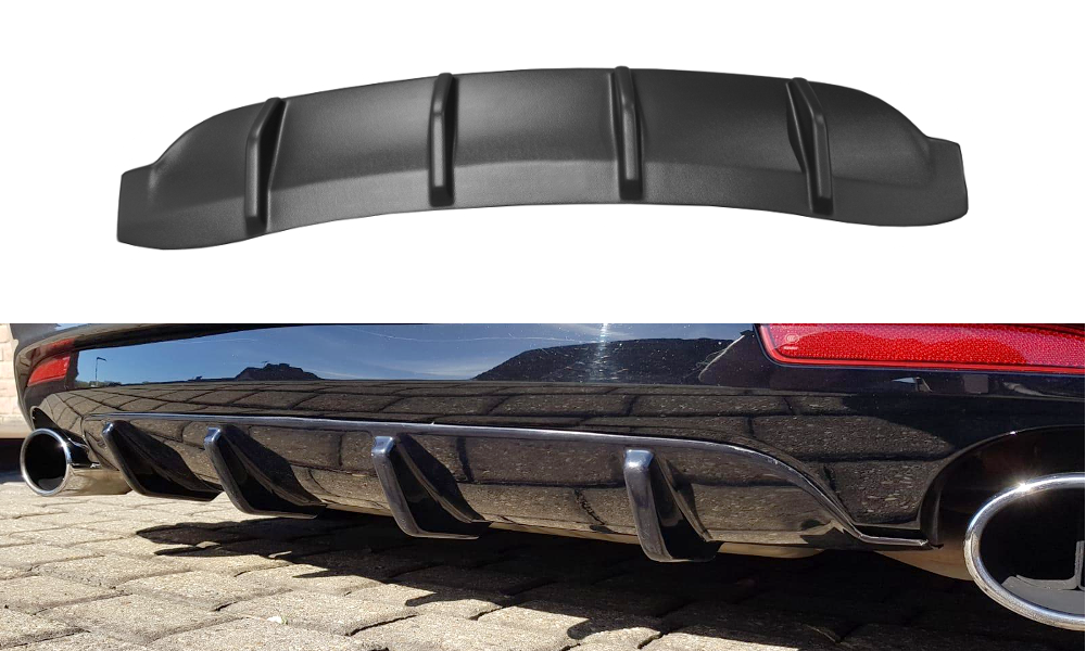 Diffusor Heck Ansatz passend für VW Scirocco R Mk3 Facelift schwarz Hochglanz – Ansicht 2