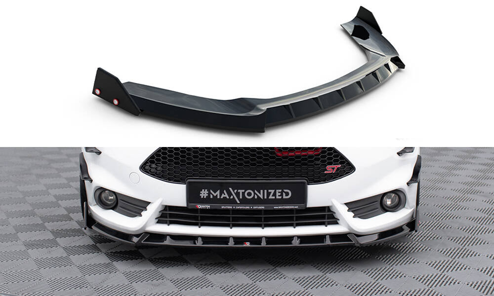 Street+ Spoilerlippe Front Ansatz V.6 + Flaps passend für Ford Fiesta ST Mk7 Facelift – Ansicht 2