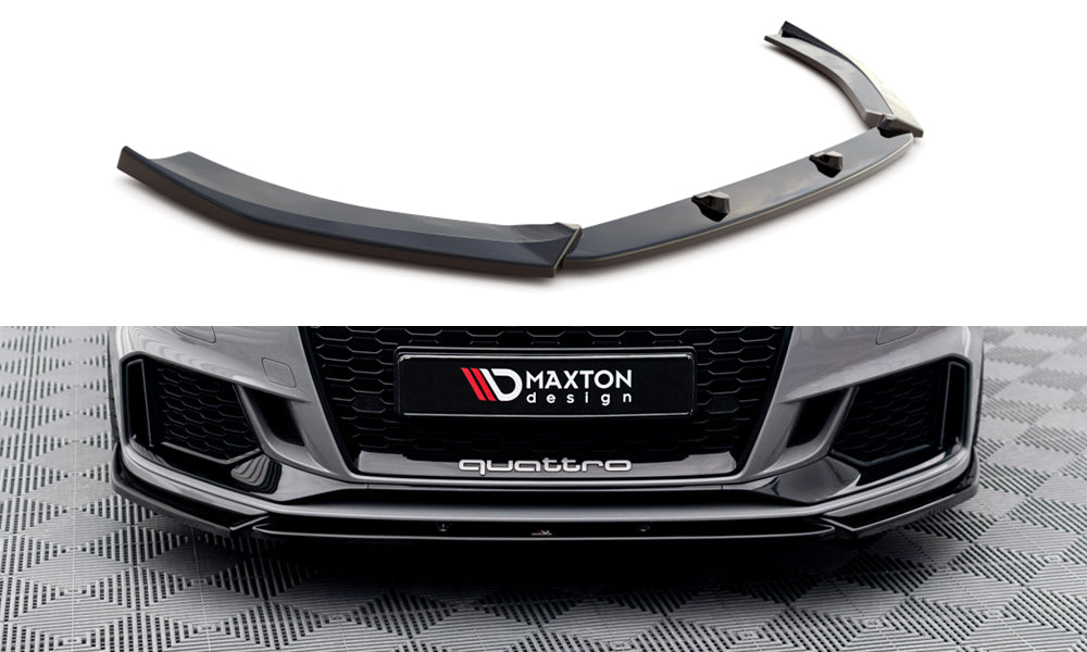 Street+ Spoilerlippe Front Ansatz V.4 passend für Audi RS3 8V FL Sportback schwarz Hochglanz – Ansicht 2