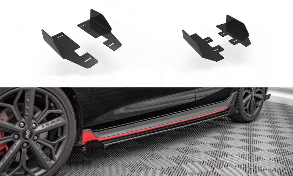 Seitenschweller Flaps passend für Hyundai I20 N Mk3 schwarz Hochglanz – Ansicht 2