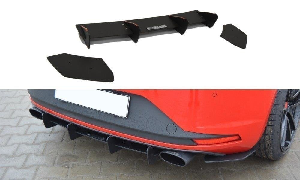 SEAT LEON III CUPRA Diffusor Heck Ansatz passend für Heckschürze passend für & Heck Ansatz Flaps Diffusor passend für – Ansicht 2