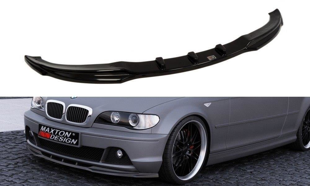 Street+ Spoilerlippe Front Ansatz passend für BMW 3er E46 COUPE Facelift schwarz Hochglanz – Ansicht 2
