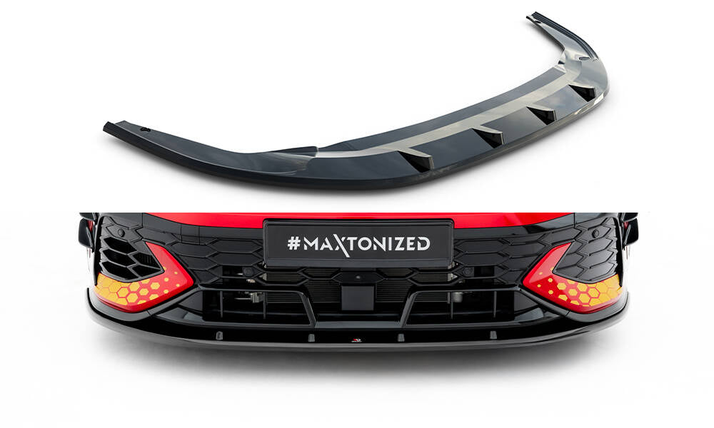 Street+ Spoilerlippe Front Ansatz V.2 passend für VW Golf GTI Clubsport Mk8 Facelift schwarz Hochglanz – Ansicht 2