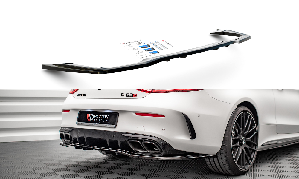 Street+ Mittlerer Diffusor RACE passend für Mercedes-AMG C 63 AMG Coupe AMG Aero Pack C205 Facelift schwarz Hochglanz – Ansicht 2