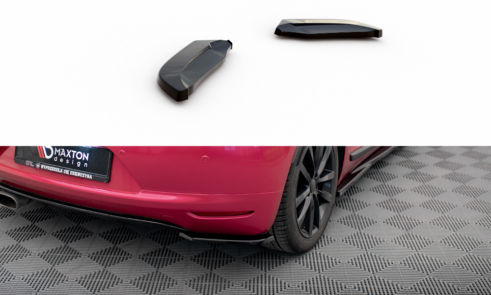 Heck Ansatz Flaps Diffusor passend für VW Scirocco Mk3 schwarz Hochglanz – Ansicht 2