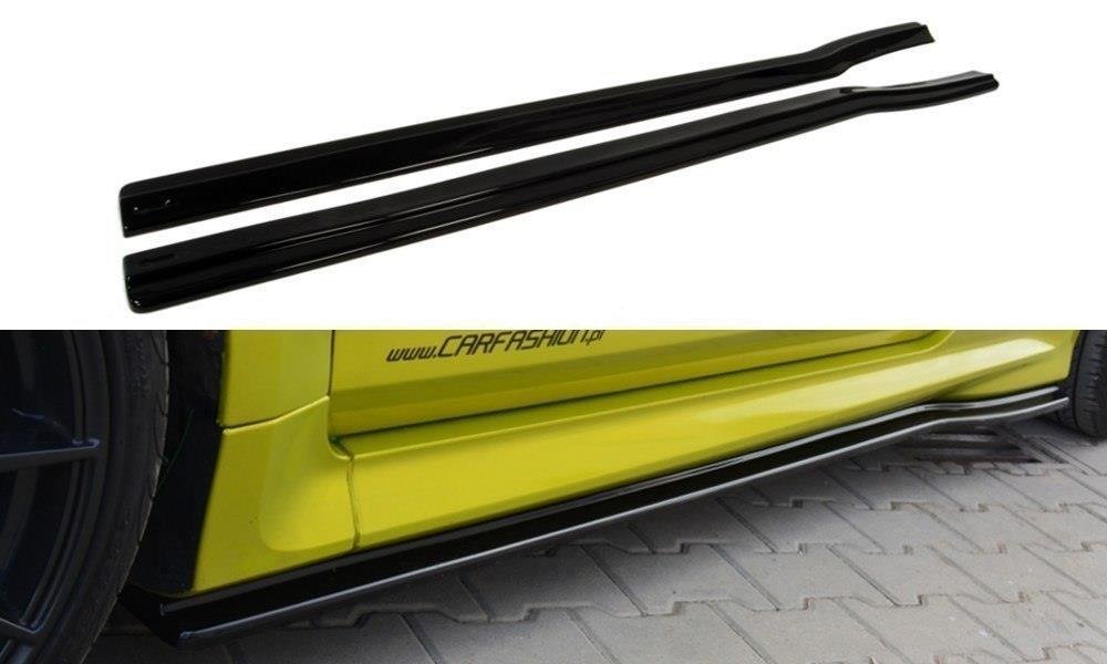 Seitenschweller Diffuser Ford Focus RS Mk2 schwarz Hochglanz – Ansicht 2