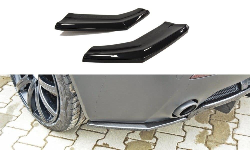 Heck Ansatz Flaps Diffusor passend für Aston Martin V8 Vantage schwarz Hochglanz – Ansicht 2