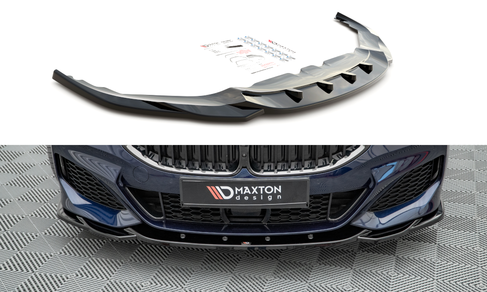 Street+ Spoilerlippe Front Ansatz V.4 passend für BMW 8 Coupe M-Paket G15 / 8 Gran Coupe M-Paket G16 schwarz Hochglanz – Ansicht 2
